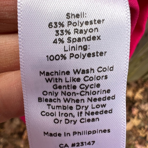 TALBOTS 3/4 Ruffle Sleeve Shift Dress in Hot Pink Women’s  6 - Picture 8 of 10